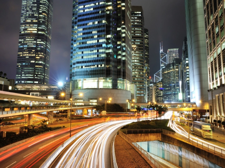 Hong kong at night image